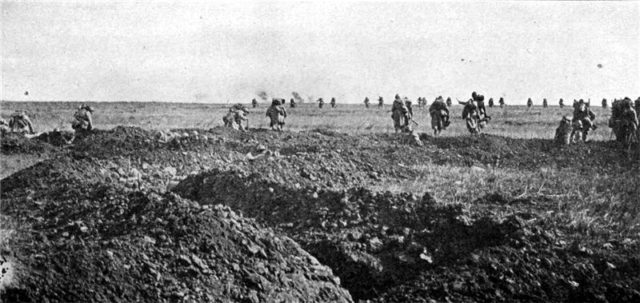 French soldier assault the Chemin des Dames.