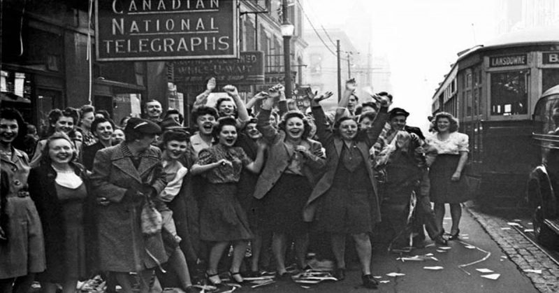 Toronto's VE-Day celebration.