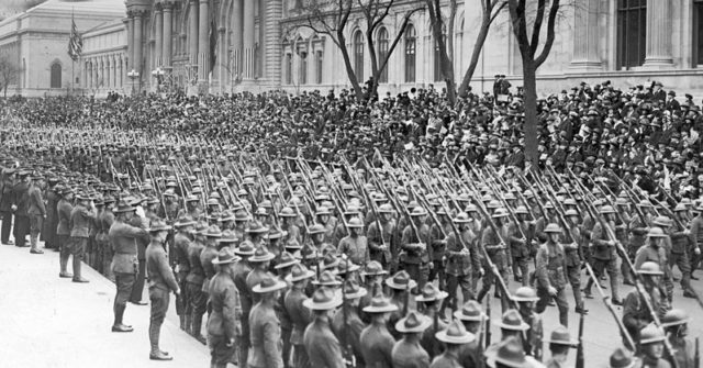 New York City’s 69th Regiment returned from World War I.