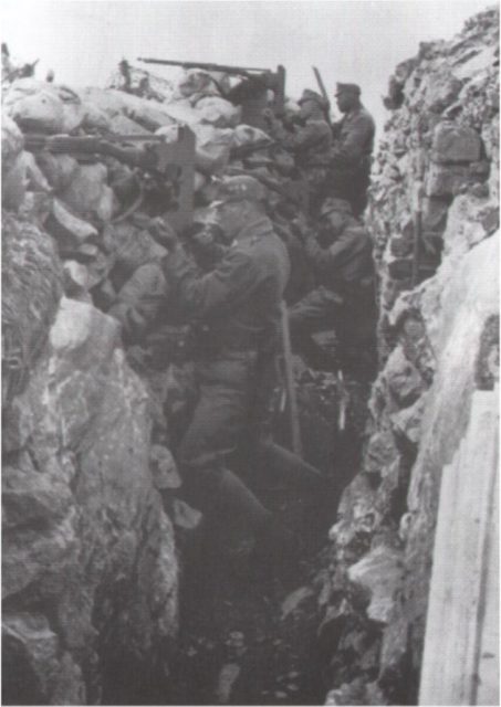 Austro-Hungarian trench at the Soča (Isonzo)