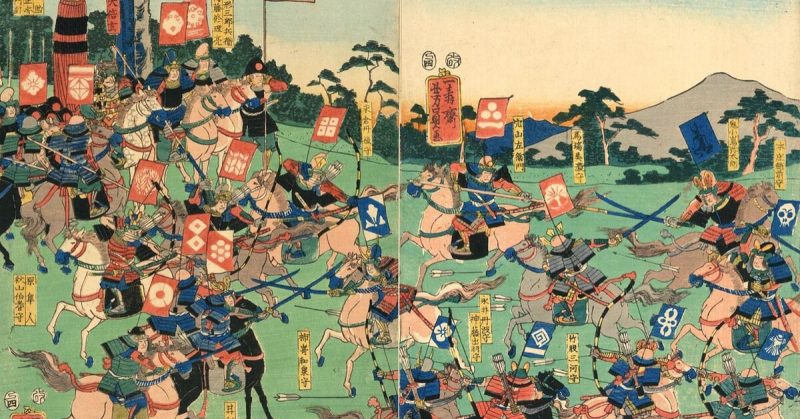 Battle of Kawanakajima - Print, 1857