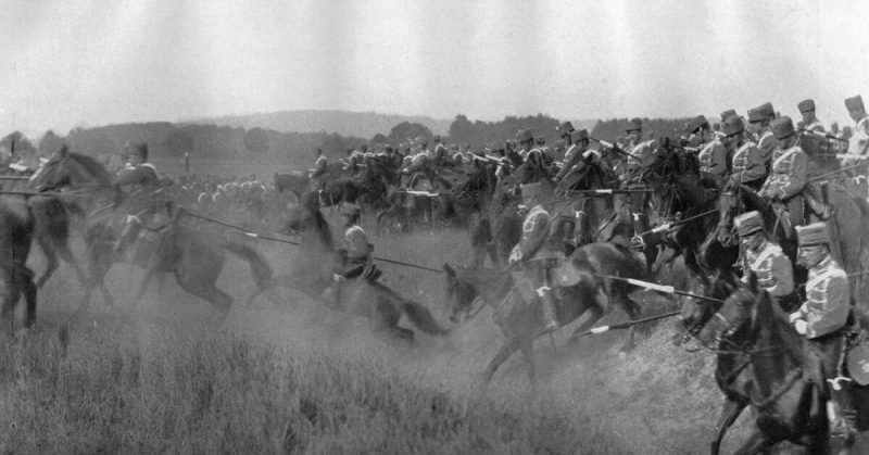 German Hussars in WW1. Heydte was a cavalry officer in WW1. 
