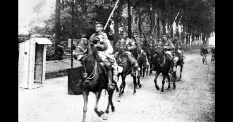 9th Lancers in Mons on 22nd August 1914.