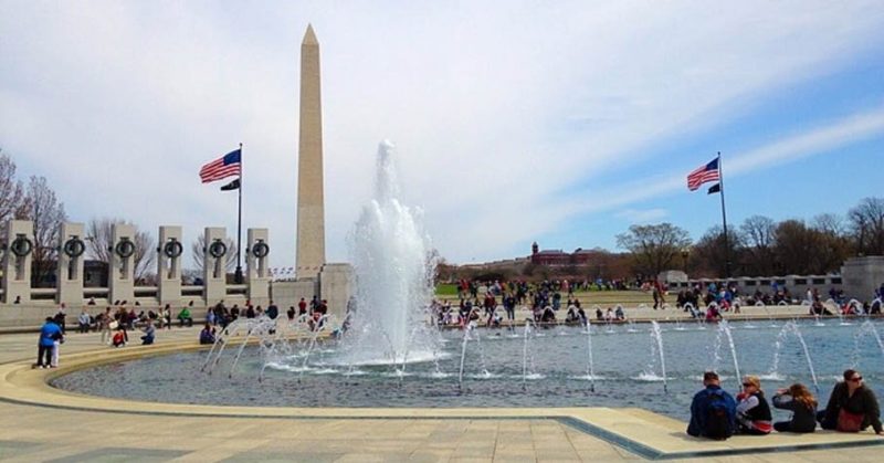 World War II Memorial was one of the places that the veterans visited during their honor flight. <a href=https://commons.wikimedia.org/w/index.php?curid=56247674>Photo Credit</a>