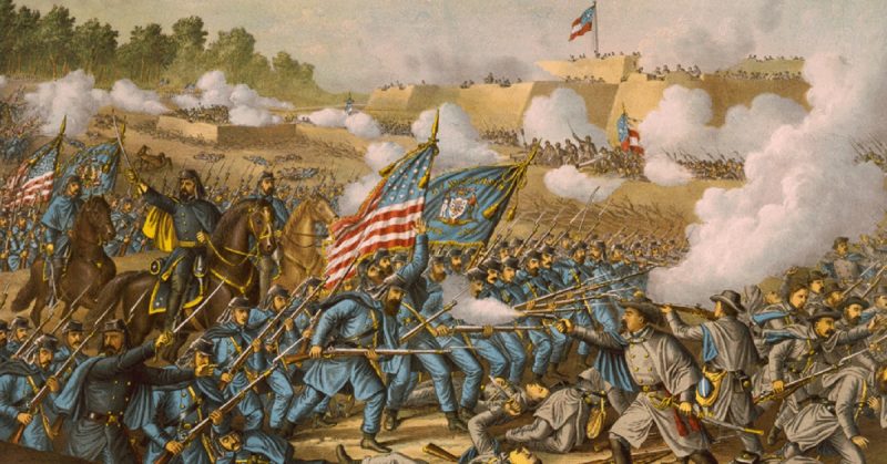 Battle of Williamsburg, by Kurz and Allison, 1893.