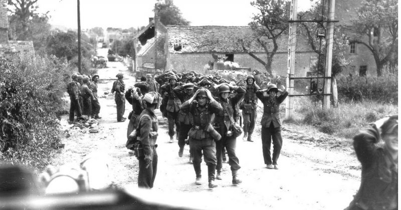 German forces surrendering in St. Lambert-sur-Dives on 21 August 1944
