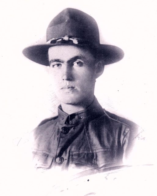 Layton Longan registered for the first draft in June 5, 1917 but enlisted with a Missouri National Guard company prior to the first draft order numbers being drawn. He went on to serve during WWI and was killed in action in France on August 14, 1918. Courtesy of Moniteau County Historical Society.