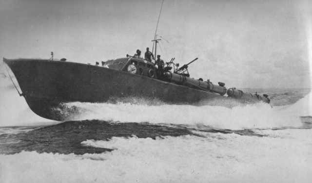 Photo above is a magnificent shot of a “Mosquito” PT Boat that served during the very difficult time from August 1942 to February 1943 near Guadalcanal, trying to stop the infamous Tokyo Express that came to deliver every night new supplies to the Japanese beachheads. Notice that Mosquito logo on the boat’s front cabin, you can see the details of that logo below. Read about their stories and logs here