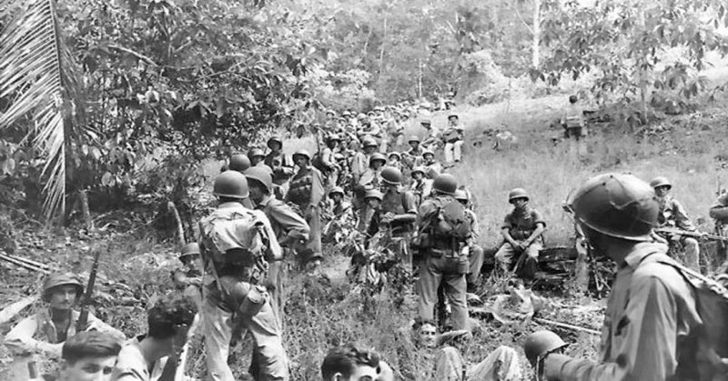 United States Marines in Guadalcanal during the campaign.