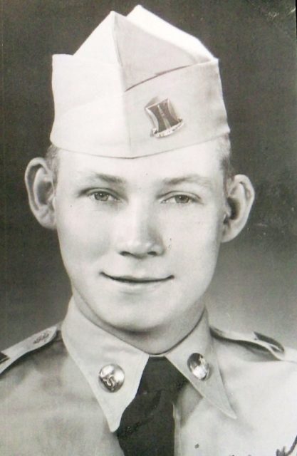 Talken is pictured during the summer of 1952 while completing his basic training at Fort Ord, Calif. Courtesy of Gilbert Talken.