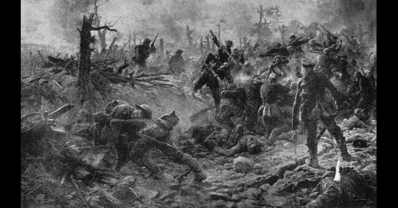 Official British Military drawing of the Battle of Delville Wood.