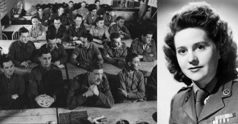 Left: Members of the SOE being trained in demolitions in 1944. Right: Odette Sansom Hallowes.
