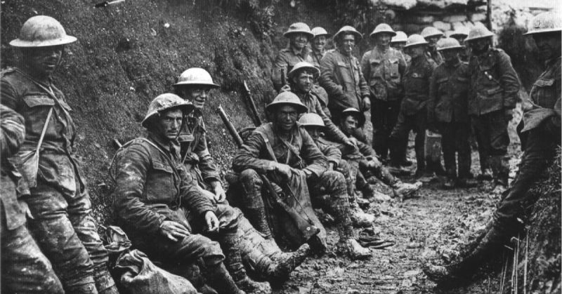 Royal Irish Rifles at the Somme, 1916.