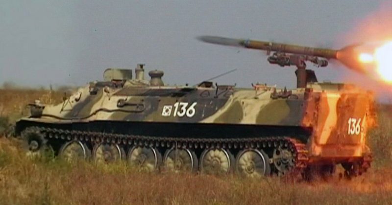9P149 vehicle with 9M144 missiles of anti-tank complex 