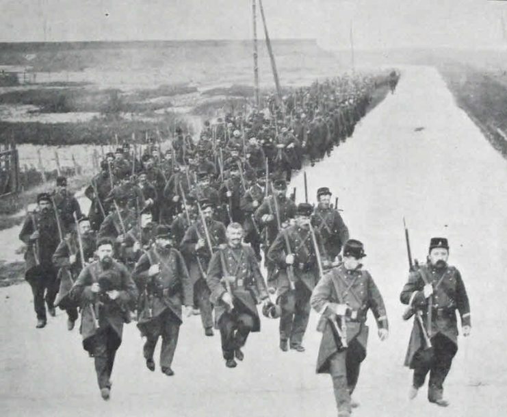 French Infantry column, 1914