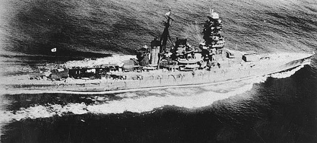 The Hiei in Tokyo Bay on July 11, 1942.