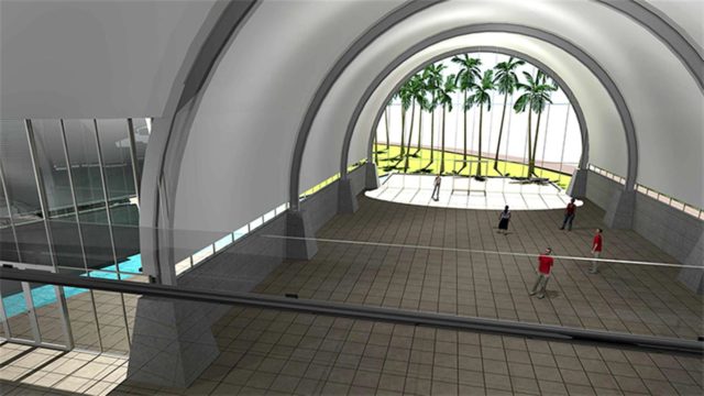 An interior concept illustration of one of the display galleries in the South Pacific World War II Museum. Rendering: South Pacific World War II Museum.