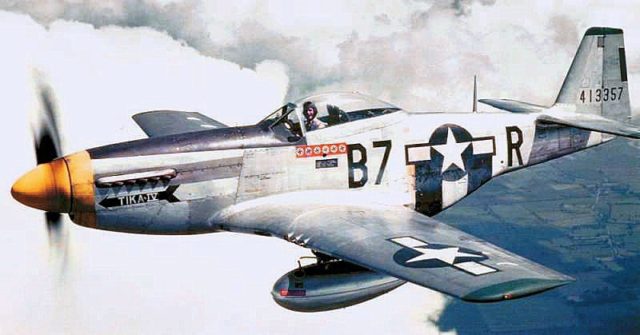 An early model North American Aviation P-51 fighter-bomber.