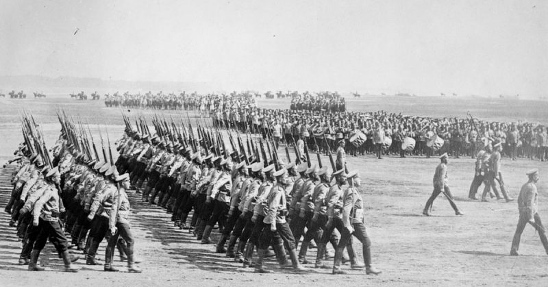 Russian infantry during World War I
