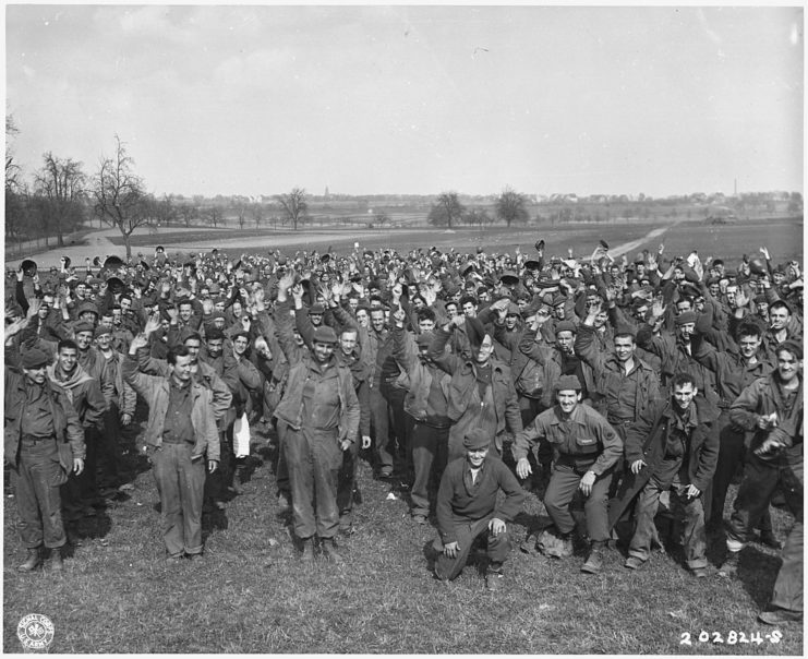 1,200 U.S. soldiers escape from POW camp at Limburg, March 1945.