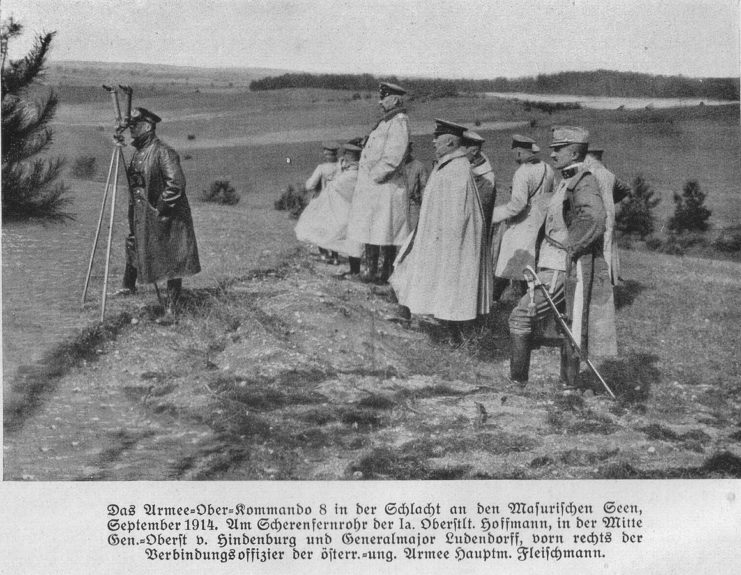 8th Army staff at the Battle of Masurian Lakes.