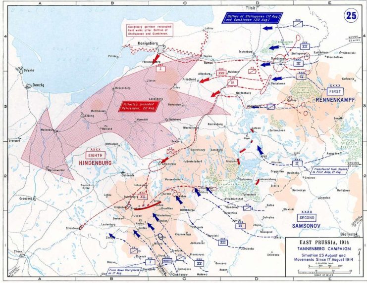 East Prussia, August 17 – 23, 1914