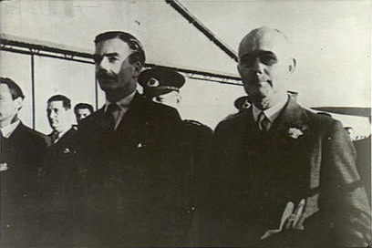 Sir Hughe Knatchbull-Hugessen, right;