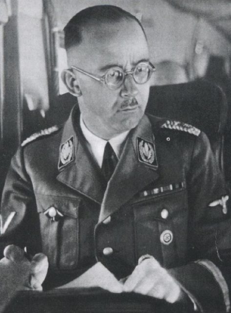 Henrich Himmler was one of the individuals who helped to head up the Werwolf organization; here he is seen in 1945.