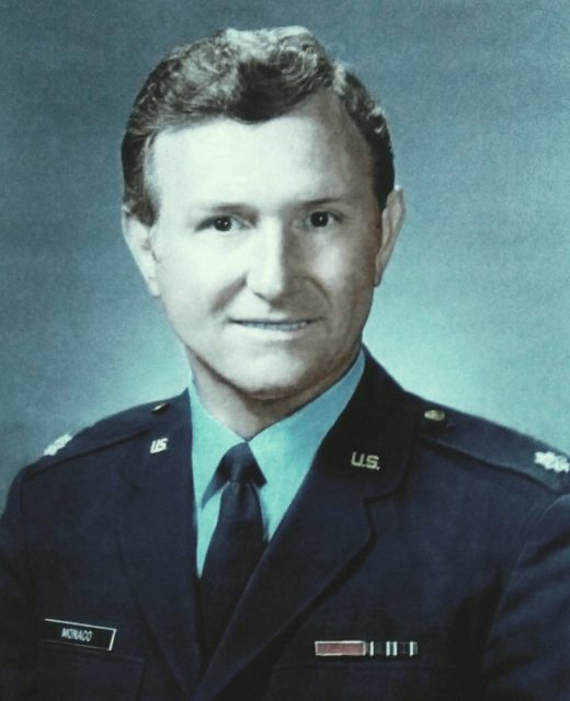 Monaco served two years of active duty in the United States Air Force and 28 years in the Air Force Reserve, retiring at the rank of lieutenant colonel in 1990. Courtesy of Nick Monaco.