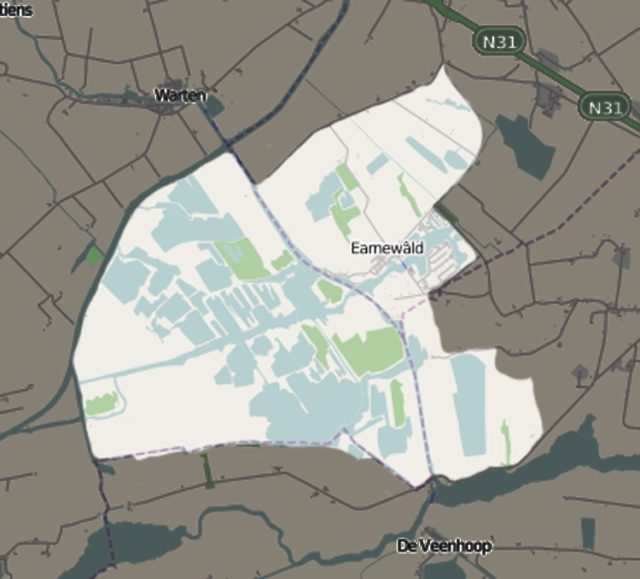 Map of Alde Feanen National Park. OpenStreetMap CC BY-SA 2.0