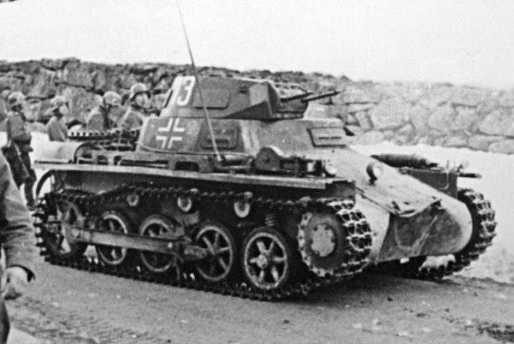 Panzer I Ausf. A in combat during the German invasion of Norway, produced in 1934–1938.