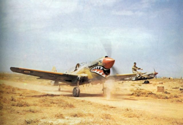 A Kittyhawk in Tunisia, North Africa.