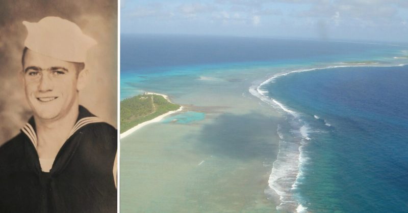 Louis “Leroy” Poire (left). Bikini Atoll Nuclear Test Site in the Marshall Islands.  UNESCO - CC BY-SA 3.0 (right)