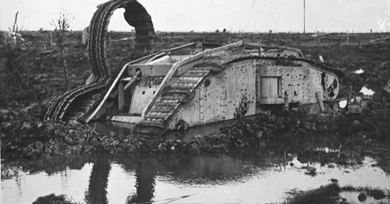 A Mark IV tank at Passchendaele