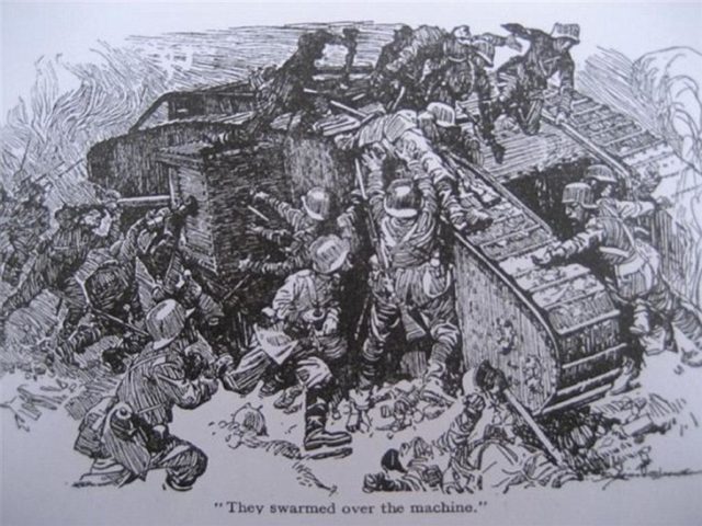 A depiction of the action involving Fray Bentos