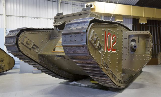A Mark IV tank similar to Fray Bentos – it is exhibited in The Tank Museum