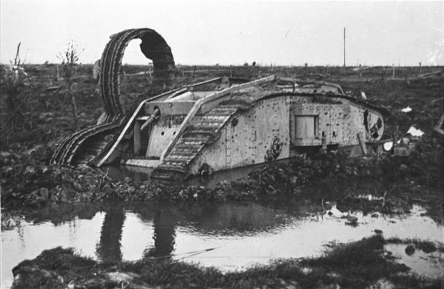 A Mark IV tank at Passchendaele