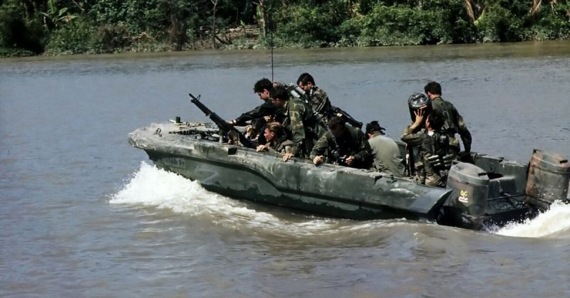 US Navy SEALs on operations in Vietnam. 
