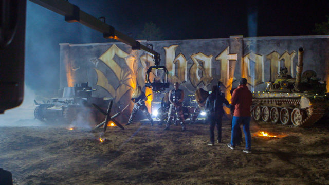 Sabaton at work on the video