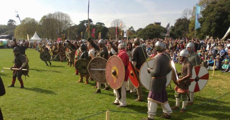 Viking warriors – re-enactment.