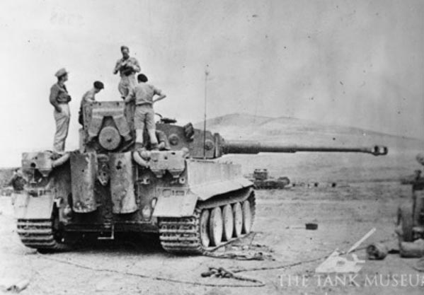 Tiger 131 is recovered from the battlefield
