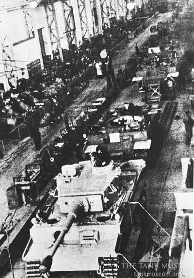 The final assembly line at Henschel.