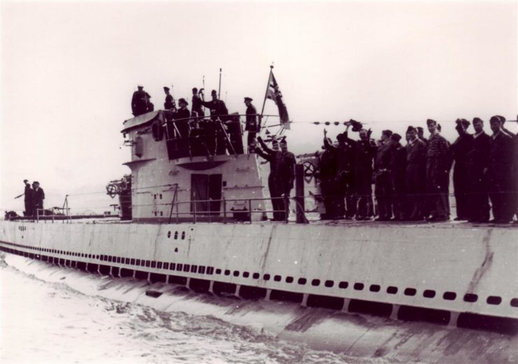 U-460, the Type XIV U-tanker or Milchkuh (Milk Cow) that refueled U-171 in the Atlantic on July 7, 1942.