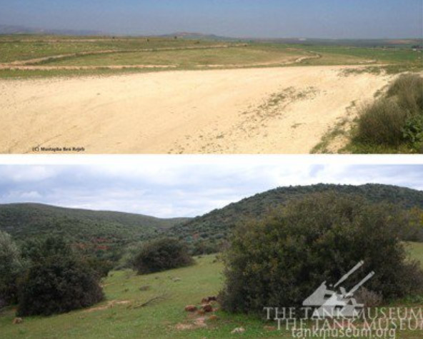 Mustapha Ben Rejeb’s photo from Point 174 above a photograph taken at Djebbel Djaffa