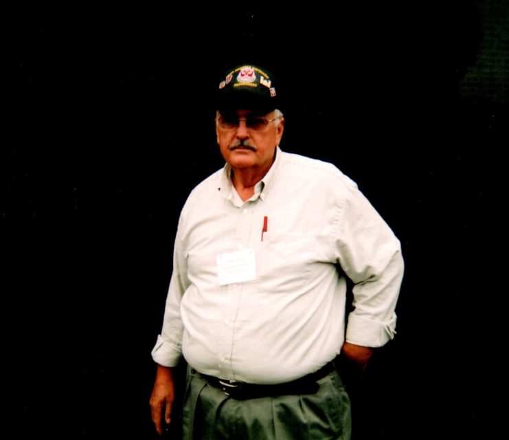 Ron Bogg is pictured visiting the Vietnam Memorial in Washington, D.C., a couple of years ago. While there, he left behind a photograph of David Marine, a friend and fellow soldier killed in Vietnam. Courtesy of Ron Bogg.