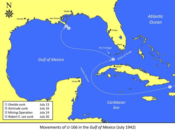 Map U-166