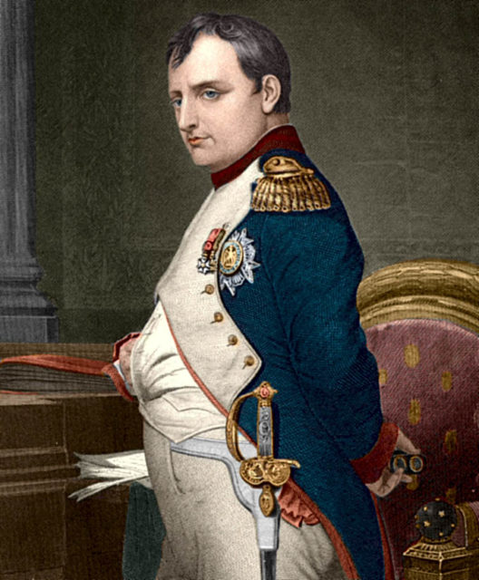 Napoleon always wore the Cross and Grand Eagle of the Legion of Honour.