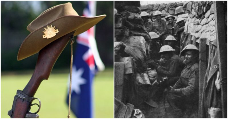 iStock/Members of the Australian 53rd Battalion; three of the men survived the battle