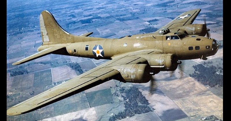 A Boeing B-17E in flight.