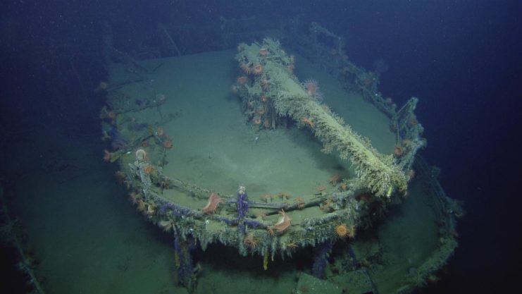 This 3-inch gun was installed on SS Robert E. Lee’s stern during the war to defend the ship against U-boat attack.